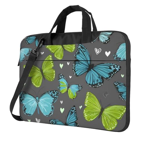 Bolsa para portátil 14 pulgadas impermeable azul verde miniatura 1