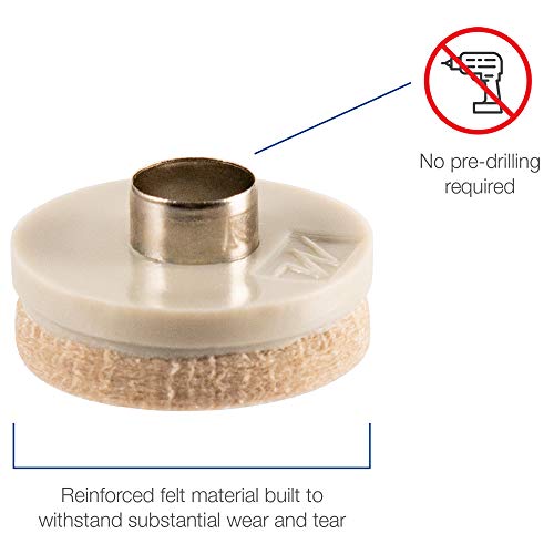 SOFTTOUCH 1″ Round Nail on Heavy Duty Felt Pads for Wood Furniture to