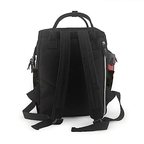 Sac à dos à couches koï et fleurs multicolore pour parents
