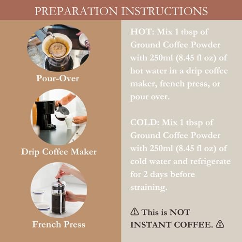 Premium Usda Organic Ground Mushroom Coffee - Blended With Lion’s Mane, Chaga, Cordyceps, Maca And More - Nootropic Concentration Blend For Focus, Memory And Immunity - No Added Sugars Or Sweeteners #TOP3