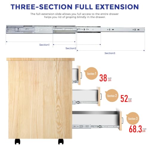Image of Ravinte Silver Soft Close Drawer Slides 16 Inch 10 Pairs 20 Pack | Full Extension Movement, Ball Bearing Track, Side Mount, Heavy Duty Drawer Motion, For Cabinet Drawers, Replacement Projects