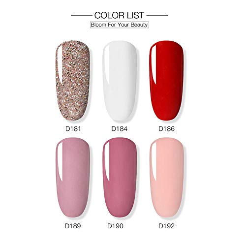 Nagel Acrylpulver, Acrylpulver Nägel 6 Farben Nail Dip Tauchpulver Nail Art Decoration Kit Nagelset Dip Pulver Nägel für… – Bild 8