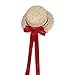 HEYXI Straw Hat Women TeaParty Sunhat Bows Straw Hat Ribbon Straw Hat Straw Beachs Hat Sunhat Red