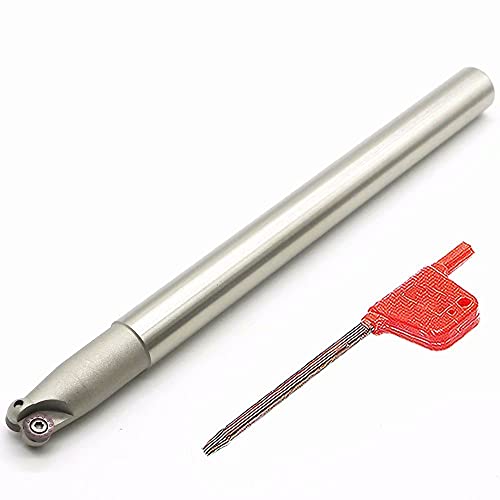 Emr C16-4R16-200-2T Face Milling Cutter With 2Pcs Rpmt 08T2 Carbide Inserts, Round Shank Type, Steel, Right Hand, 16Mm Arbor, 16Mm Cutting Diameter X 200Mm Overall Length. #TOP22