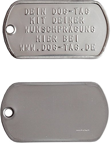 2 Stück personalisierte Erkennungsmarken | Dog Tag Kette mit Prägung | inklusive 2 Ketten & 2 Silencer im Set | diverse Texte und Motive möglich | Rambo | Militär Ausrüstung (Silberfarben matt)
