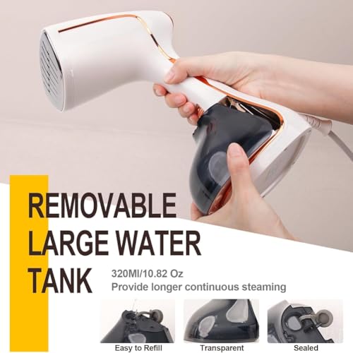 Steamer à main portable blanc avec réservoir amovible pour maison - 5