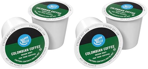 Image of Happy Belly Medium Roast Coffee Pods | Colombian | Keurig Compatible | 24 Count | Pack of 2