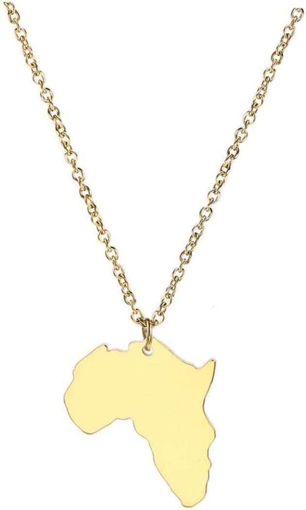 GenericAfrica Map Vintage African Necklace Pendant Jewellery for Women Men Well Managed, Resin