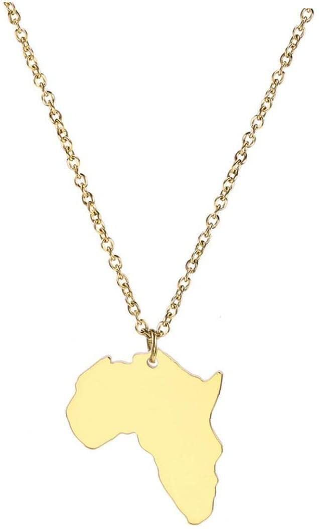 GenericAfrica Map Vintage African Necklace Pendant Jewellery for Women Men Well Managed, Resin