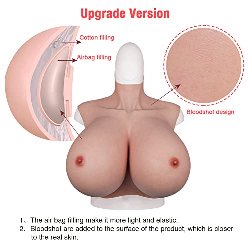 Formes de seins en silicone Z Cup pour dissimuler le buste masculin - 3
