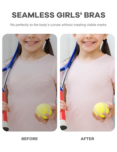 Wingslove Girls Training Seamless Sports Bra for Ages 10-17 Wireless Cross Back Teen Bras with Removable Light Padding3