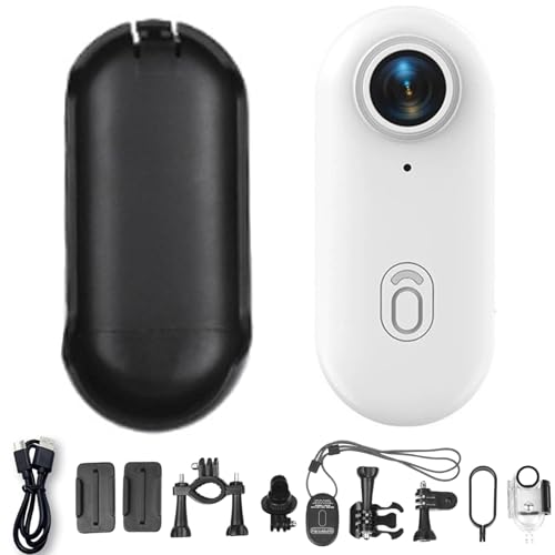 Genérico GoSnap Thumb Action Camera, Go Snap Body CAM, Small Camera with Audio, HD 1080, for Cycling, Travel (White)