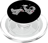 Picture of Relaxing Astronaut Throwing Paper Airplanes PopSockets PopGrip for MagSafe