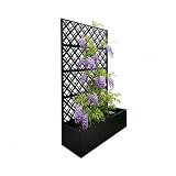 Relaxdays Pflanzkasten mit Spalierwand, Diamond Design, HBT...