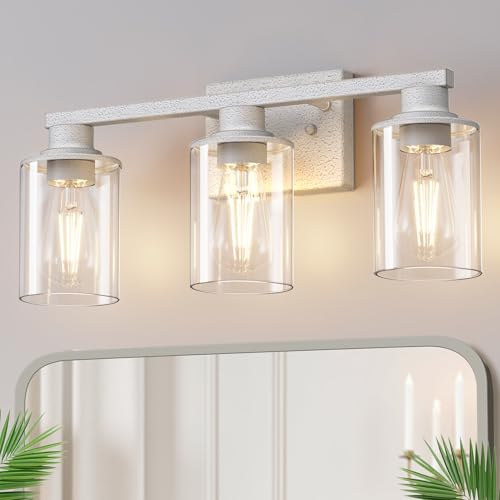 Image of DORESshop 17 Inch 3-Light Vintage Ivory Bathroom Vanity Light