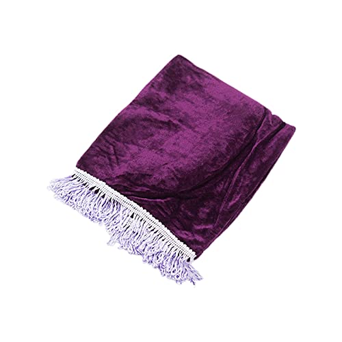 Kioware ピアノキーボードカバー 61キー ミュージックスタンド ダストカバー 楽器保護カバー 調節可能なベルベット 装飾タッセル付き 折りたたみ式, 紫