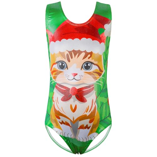 Justaucorps gymnastique fille extensible et scintillant pour tumbling et danse