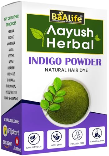 BaAlife Indigo Powder For All Hair Types Natural Hair dye | No preservatives | No Ammonia, No PPD 200g