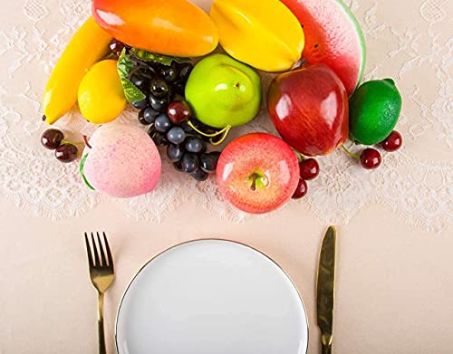 Toopify 26 Pcs Artificial Fruits Assorted Lifelike Fake Decorative Fruits Set