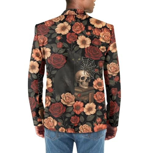 Halloween Blazer Men Lightweight Men's Suit Jacket for Party Banquet Regular Fit Mens Sport Coats with Pockets4