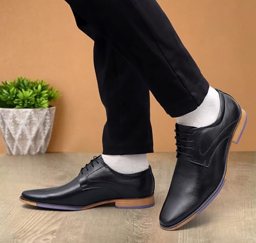 Image of ARAMISH Men's Genuine Leather Lace Up Office Formal Shoes