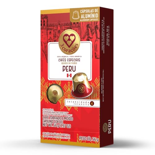 3 Corações Cápsulas de Café Regiões do Mundo Peru, Compatíveis co...