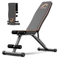 naspaluro Weight Bench Adjustable, Full Body Exercise Folding Fitness Workout Bench with 7 Positions, Exercise Bench for Weight Lifting & Sit Up Abdominal Supine Board Flat Home Gym