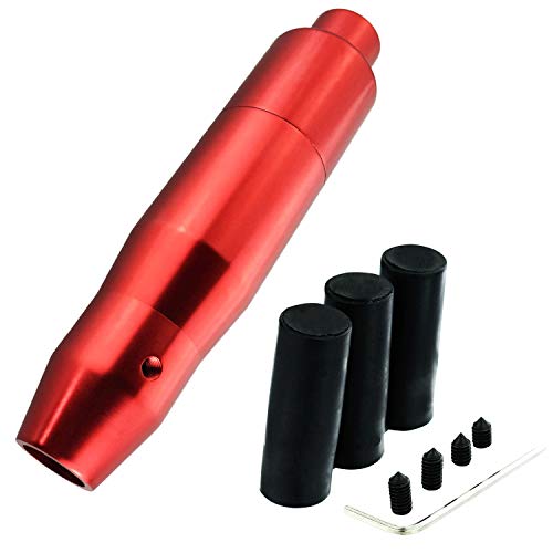 Abfer Shift Knob With Button Aluminum Car Gear Stick Shifting Lever Knob Weighted Shifter Handle Head Fit For Most Automatic Vehicle (Red) #TOP4