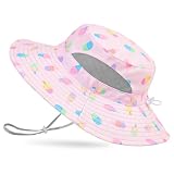 Kids Sun Hat for Girls Mesh Bucket Hat Toddler UV Protection Beach Hat Kids Foldable Fishing Hat for Girls...