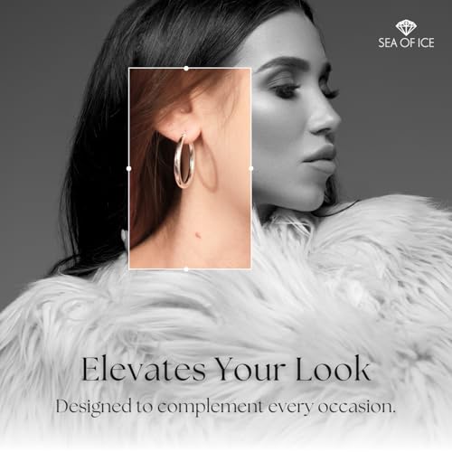 Sterling Silver Polished Finish Round-Tube Hoop Earrings 3mm Wide 15mm-30mm Diameter4