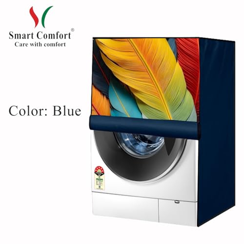 Image of Waterproof 9Kg Front Load Fully Automatic Washing Machine Cover compatible for lg /ifb /godrej /lloyd /bosch & etc Washing Machine (IFB9KBLUEFEATHERSC06FL04)