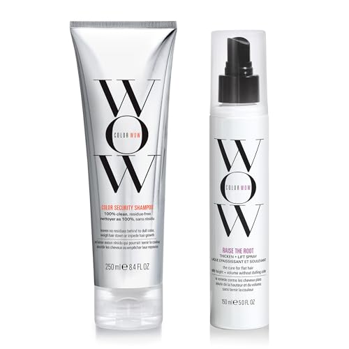 COLOR WOW Beat the Grease Bundle - This duo delivers 100% clean, no-residue results, plus all-day root lift| Featuring COLOR SECURITY SHAMPOO and RAISE THE ROOT volumizer