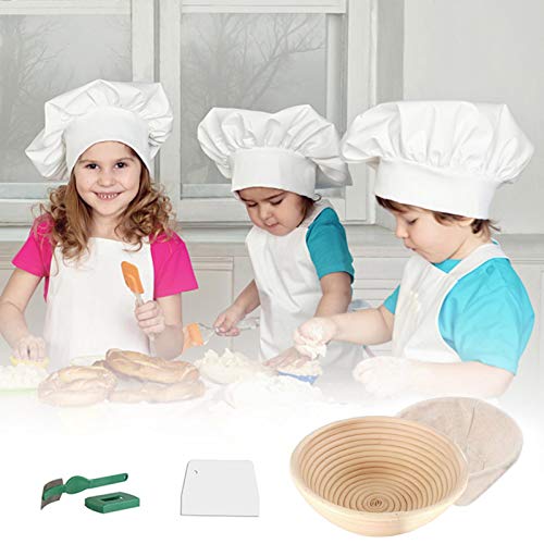 pão azedo, conjunto cesta à prova pão, kit pão rattan natural, conjunto cesto armazenamento fermenta