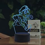 Yan-tech 3D LED Night Light Touch Sensor Remote Control 16 Color USB Base Charge AA Battery Powered