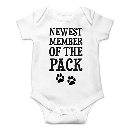 Image of Newest Member of The Pack - Funny Baby Essentials Bodysuit - Infant Girl Clothes Newborn Outfit