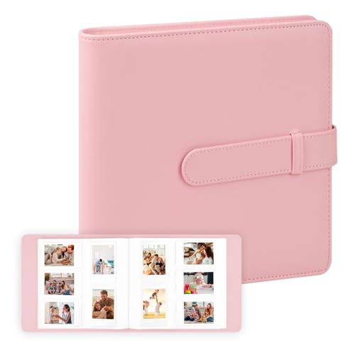 Album photo de poche 360 pour Fujifilm Instax Mini 12 11 9 8+ 8 99 40 appareil photo instantané, pour les photos instantanées Polaroid Snap/PIC-300/Z2300/SocialMatic et les imprimantes Zip(Rose)