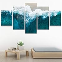 SIGNWIN 5 Panel Canvas Wall Art Modern Art Landscape Multicolor Photography Relax/Calm Rocky Romantics for Home Decorations Ready to Hang - 60