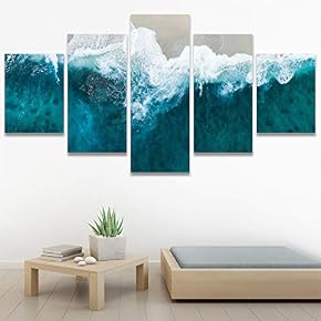 SIGNWIN 5 Panel Canvas Wall Art Modern Art...