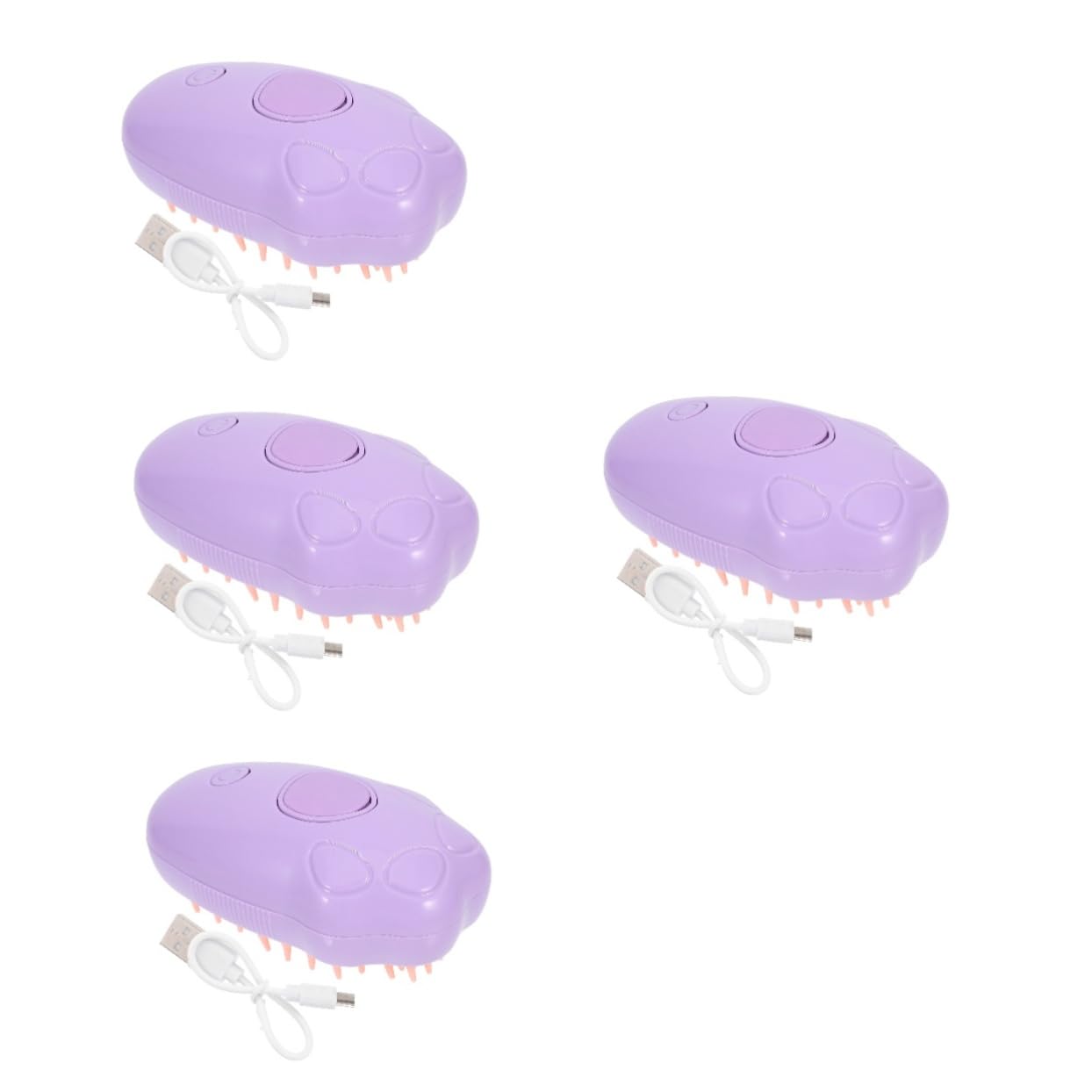 SUPVOX 4piezas Cepillo De Vapor Autolimpiante Para Mascotas Masaje y Eliminación De Enredos Cepillo Multifuncional Para Perros y Gatos