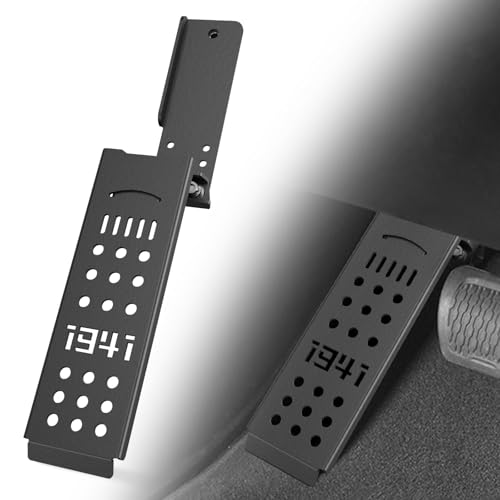 EYOUHZ for JL JT Dead Pedal Left Side Driver Side Adjustable Foot Rest Kick Panel Compatible with 2018 2019 2020 2021 2022 2023 2024 Jeep Wrangler JL JLU & Gladiator JT (NOT Fits 4XE Model), Black