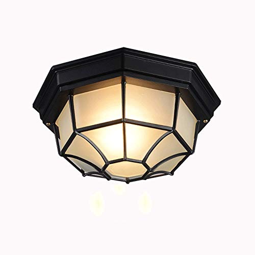 Preisvergleich Produktbild JYDQM Metallkäfig-Unterputz-Deckenleuchte, ölgeriebenes Bronzeende, Deckenleuchte for Schlafzimmer, Esszimmer, Wohnzimmer