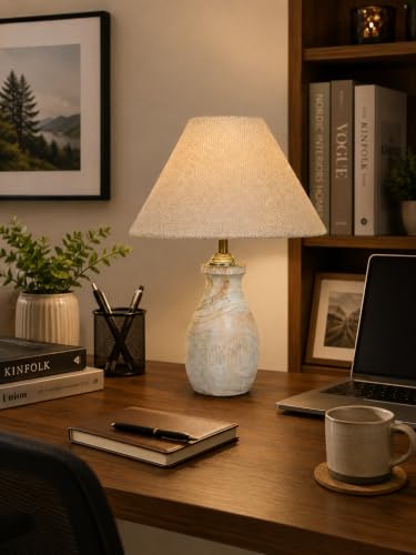 Image of tu casa Wooden Table Lamp | Mango Wood | Jute Shade