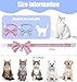 2 Pcs Cat Bowtie Collars Breakaway, Pink Blue Soft Cotton Bow Cat Collar for Girl Cats & Small Dogs, Adjustable 8-12 Inch Girly Bowtie with Peral & Breakaway Design, Perfect for Girl Cats Dogs