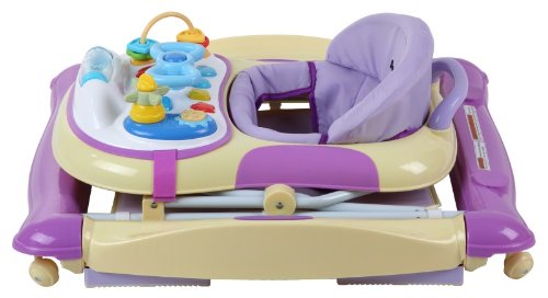 Dream On Me 2 in 1 Crossover Musical Walker and Rocker, Yellow/Purple