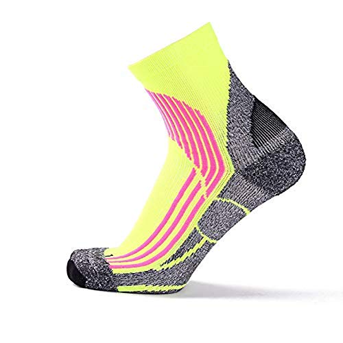 Chaussettes de compression de course vert fluo respirantes lot de 3 paires