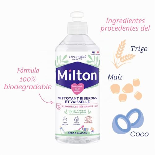 Miniatura 2 de Milton Limpiador De Biberones De 500 Ml, Específicamente Desarrollado Para Eliminar Todos Los Residuos De Leche Responsables Del Crecimiento De Bacterias Dañinas