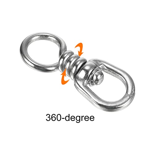 PATIKIL Fishing Swivel, 5 Pack 363lb Stainless Steel Hook Lure Connector for Saltwater Fishing Silver - Image 4
