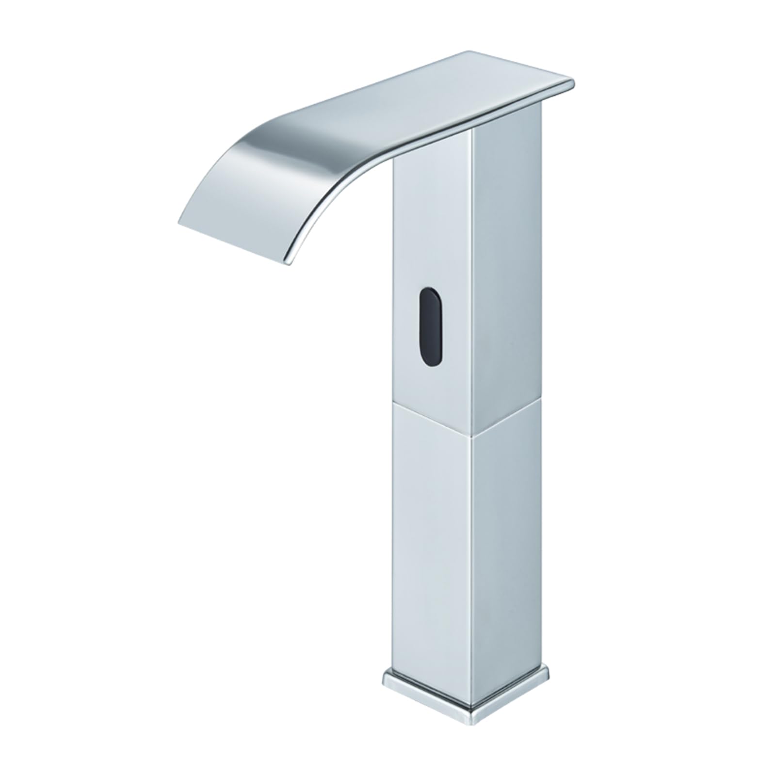 XJTNLB Grifo Sensor Automatico Grifo Cascada Lavabo Laton Griferia Baño Agua Fria y Caliente,Cromado,Alto