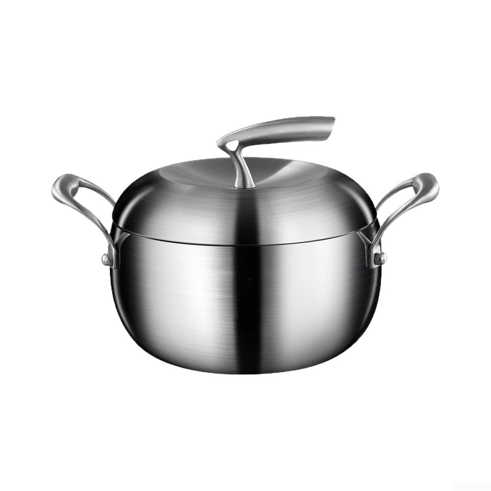 Stainless Steel Soup Pot 18cm Even Heat Cooking(18 Cm)