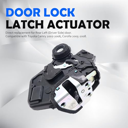 Image of HiSport Door Lock Actuator Rear Left Driver Side 931-430 Compatible with Toyota Camry 2002-2006, Corolla 2005-2008 Replaces 69060-AA040